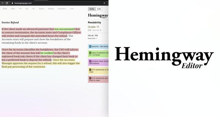 Hemingway App
