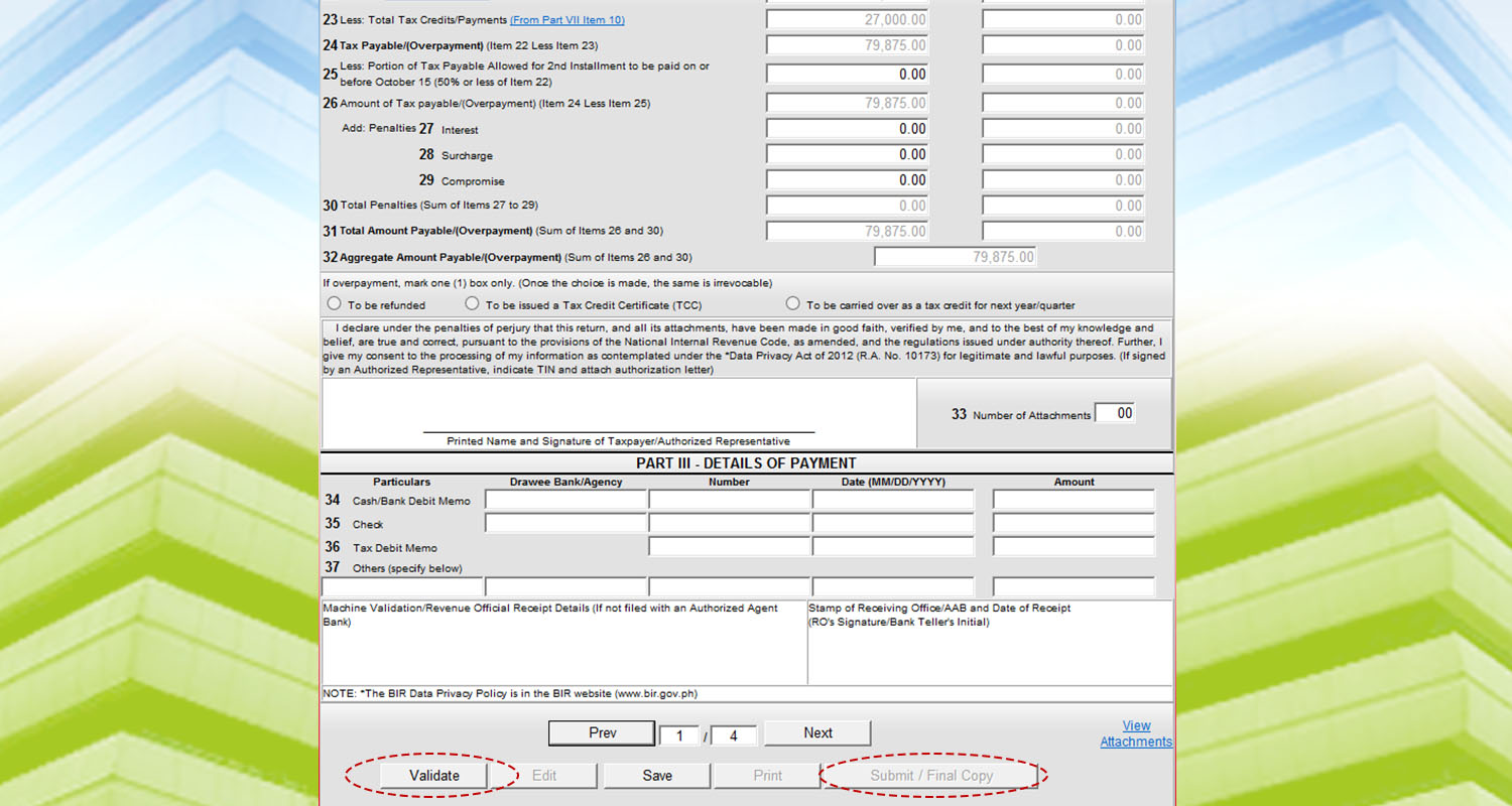 Annual Income Tax - Graduated IT Rates (Itemized Deduction) -chart 4