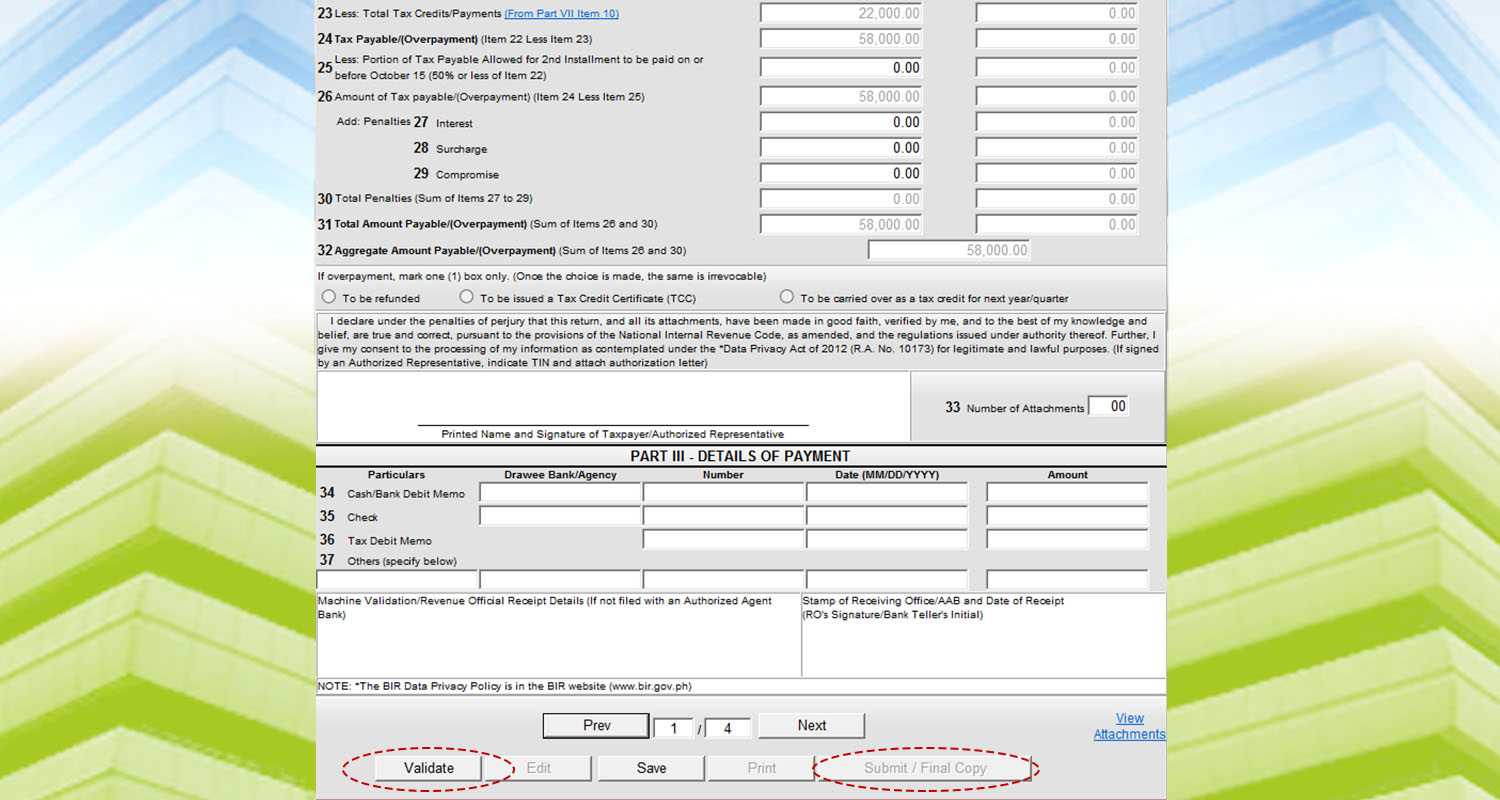 Annual Income Tax - Graduated IT Rates (Optional Standard Deduction) - chart 3